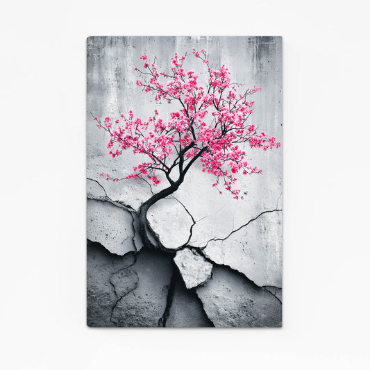 Cracked Stone Branch Cherry Blossom Canvas – cracked stone branch cherry blossom canvas print