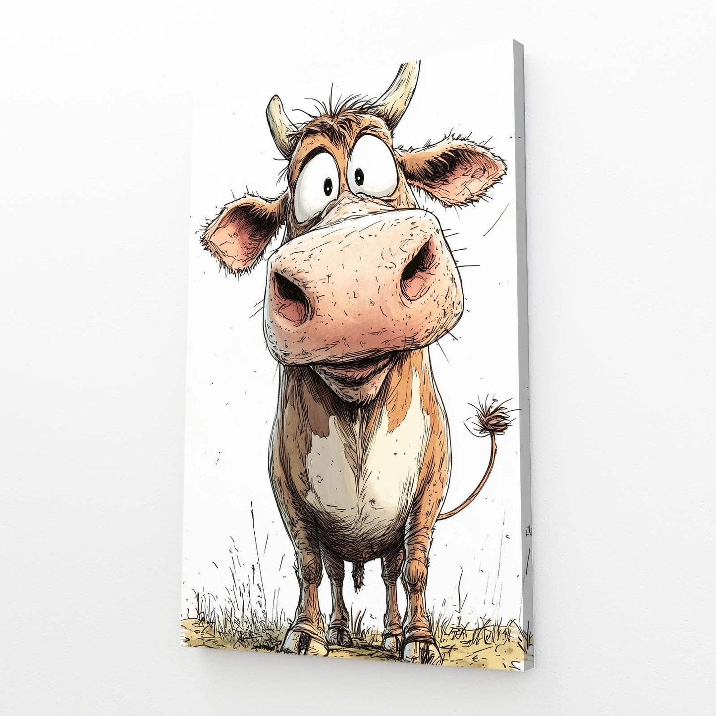 Crazy Cow Canvas – angled canvas view on white background