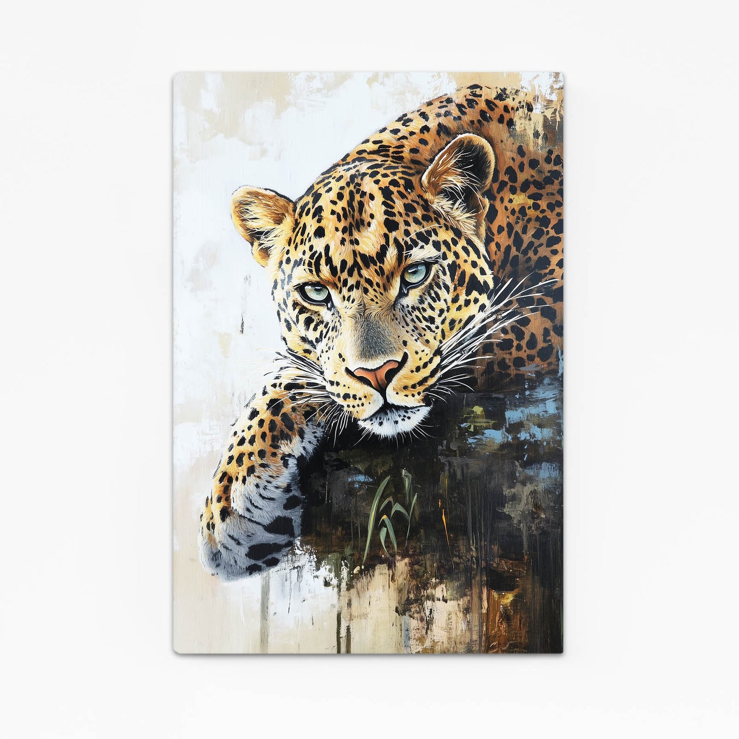 Cream Gold Repose Leopard Canvas – cream gold repose leopard canvas print