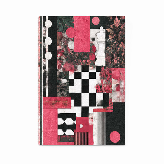 Crimson Collage Blocks Chess Canvas – crimson collage blocks chess canvas print
