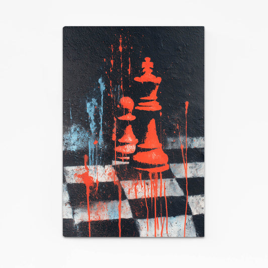 Crimson Drip Board Chess Prints – crimson drip board chess canvas print