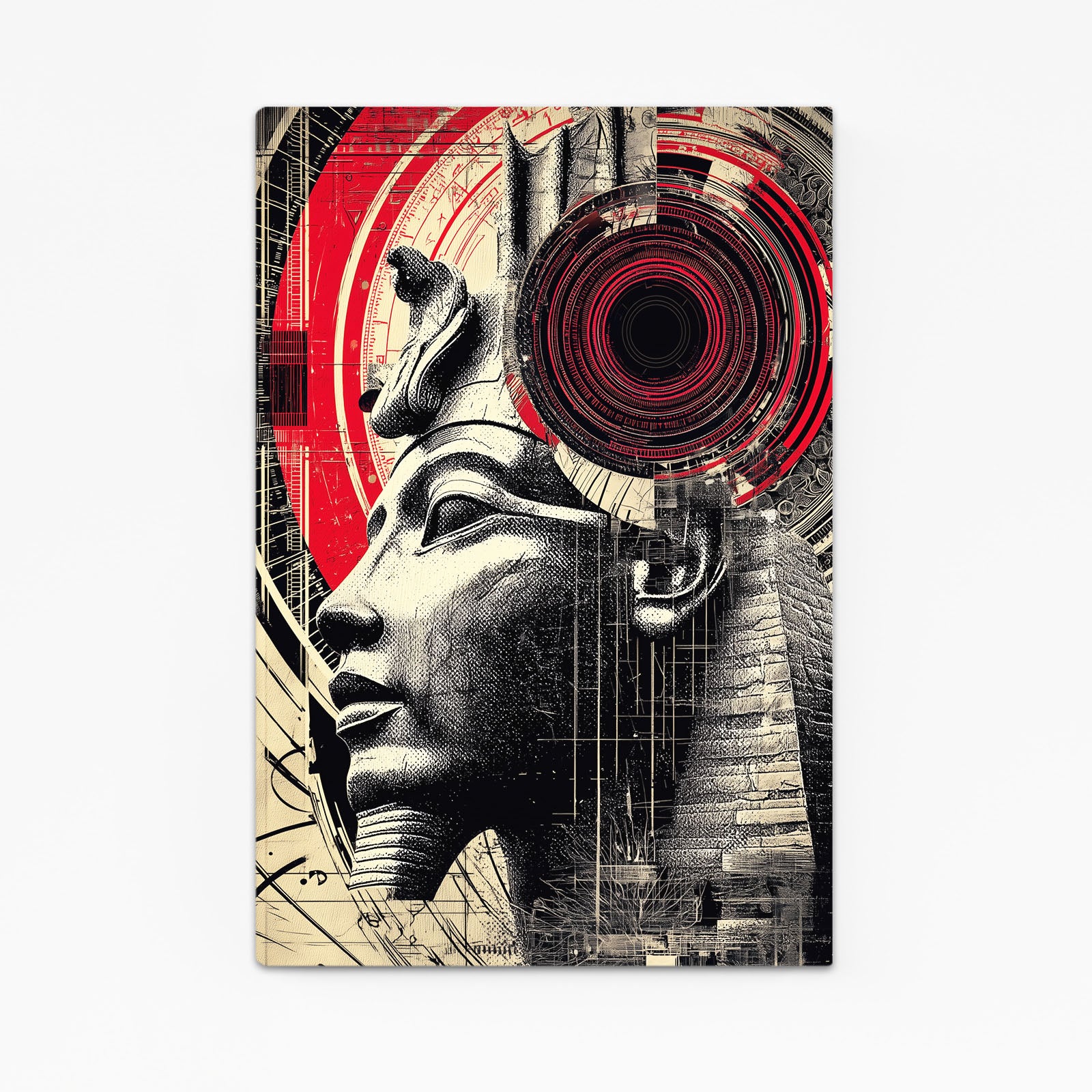 Crimson Pharaoh Profile Egyptian Art – crimson pharaoh profile egyptian canvas print