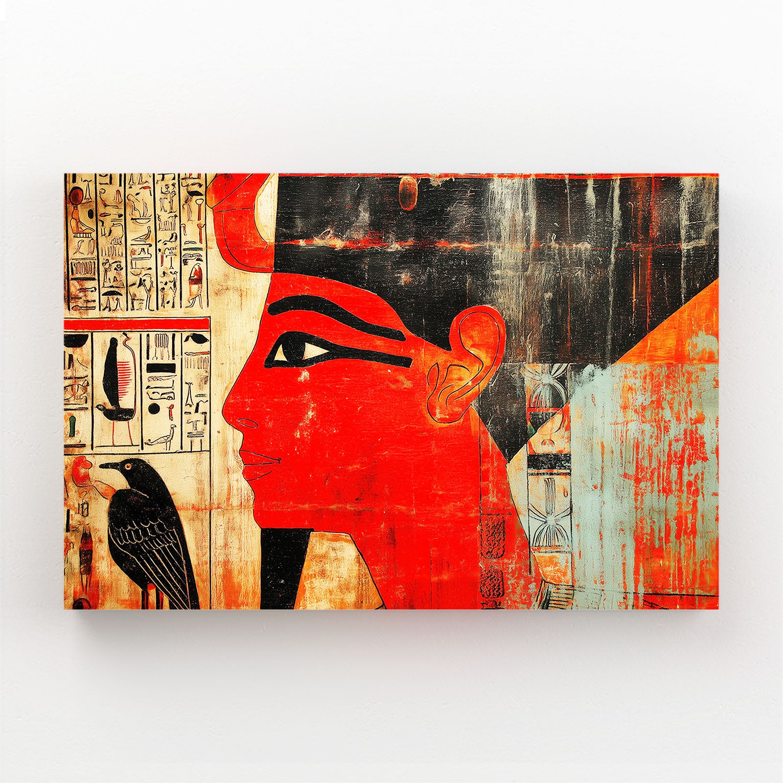 Crimson Profile Portrait Egyptian Wall Art – crimson profile portrait egyptian canvas print