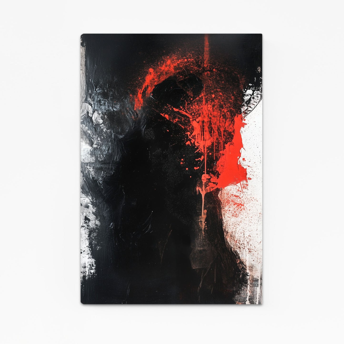 Crimson Slash Void Abstract Art – crimson slash void abstract canvas print