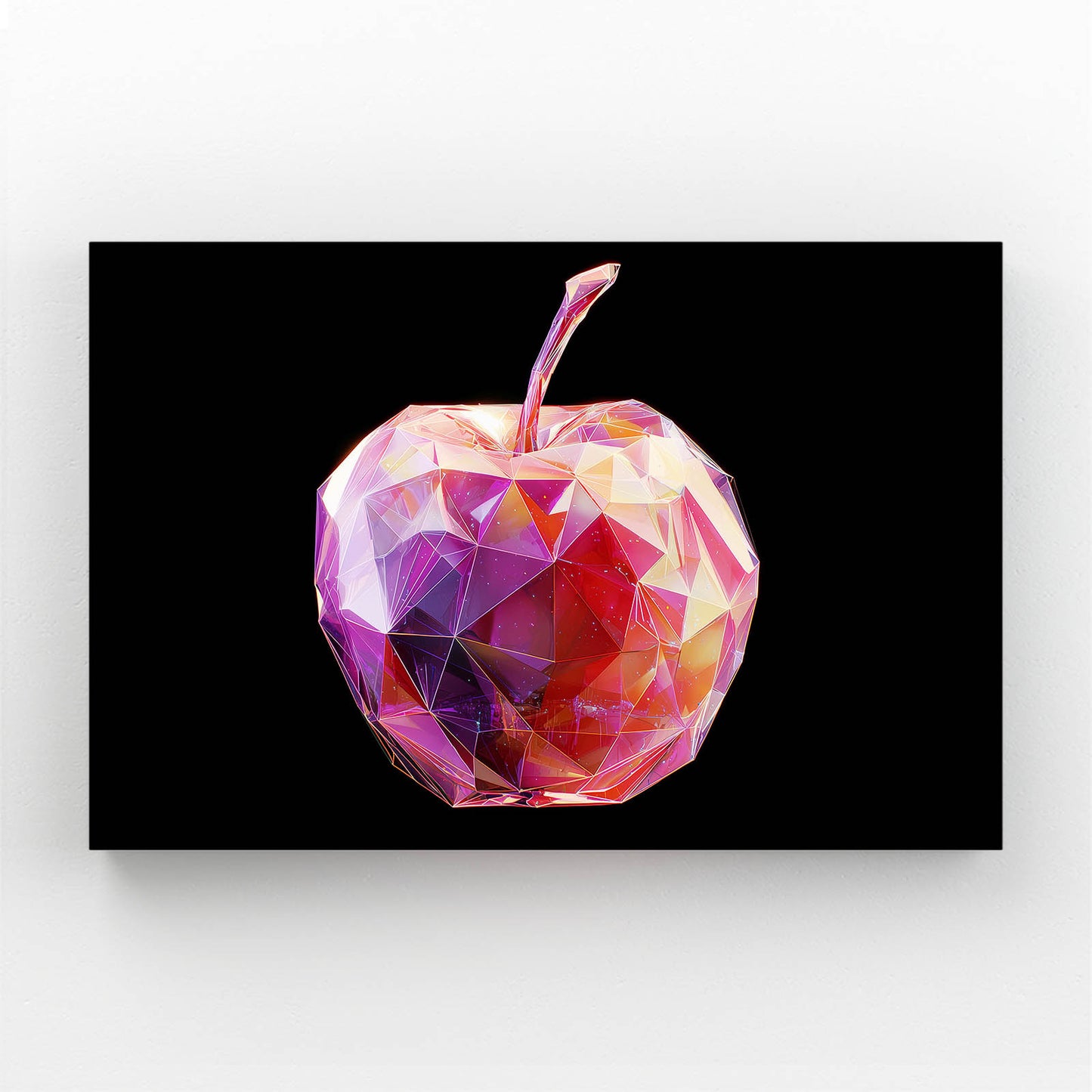 Crystal Facet Pink Apple Art – crystal facet pink apple canvas print