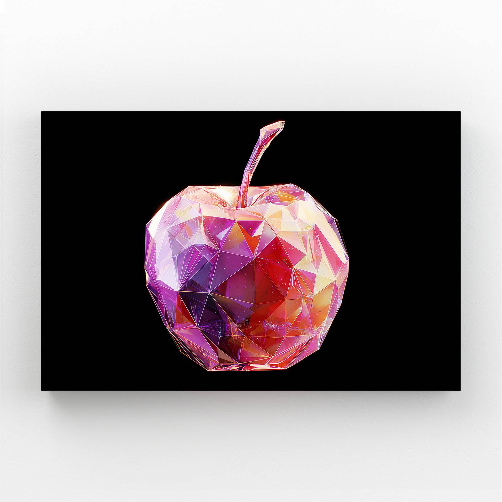 Crystal Facet Pink Apple Art – crystal facet pink apple canvas print