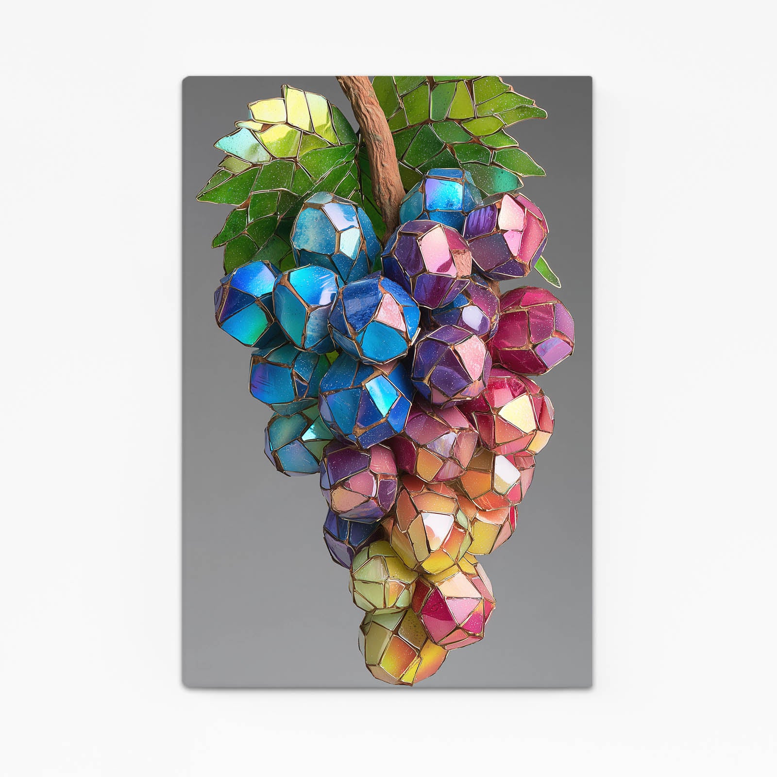 Crystal Grape Cluster Fruit Wall Art – crystal grape cluster fruit canvas print