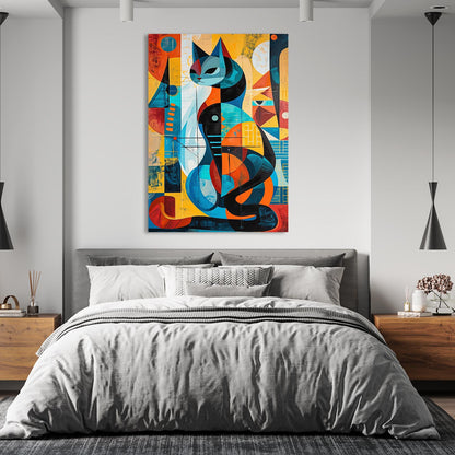 Cubist Cat Wall Art