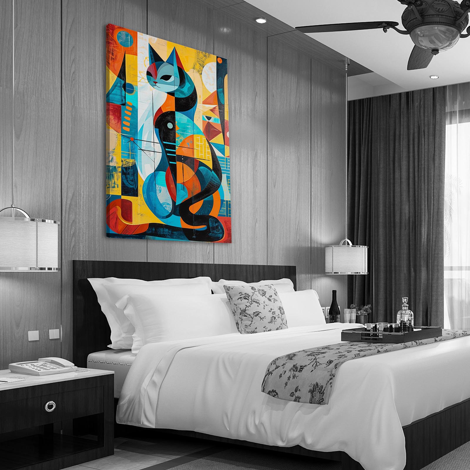 Cubist Cat Wall Art