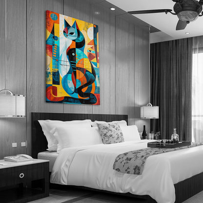 Cubist Cat Wall Art