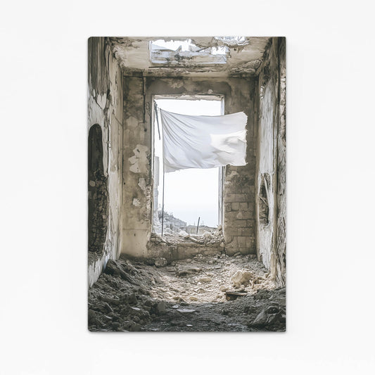 Curtain In Ruins Peace Prints – curtain in ruins peace canvas print