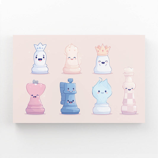 Cute Blush Set Chess Canvas Art – cute blush set chess canvas print
