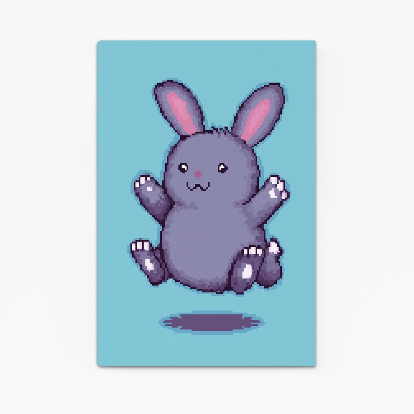 Cute Bunny Prints – angled canvas view on white background