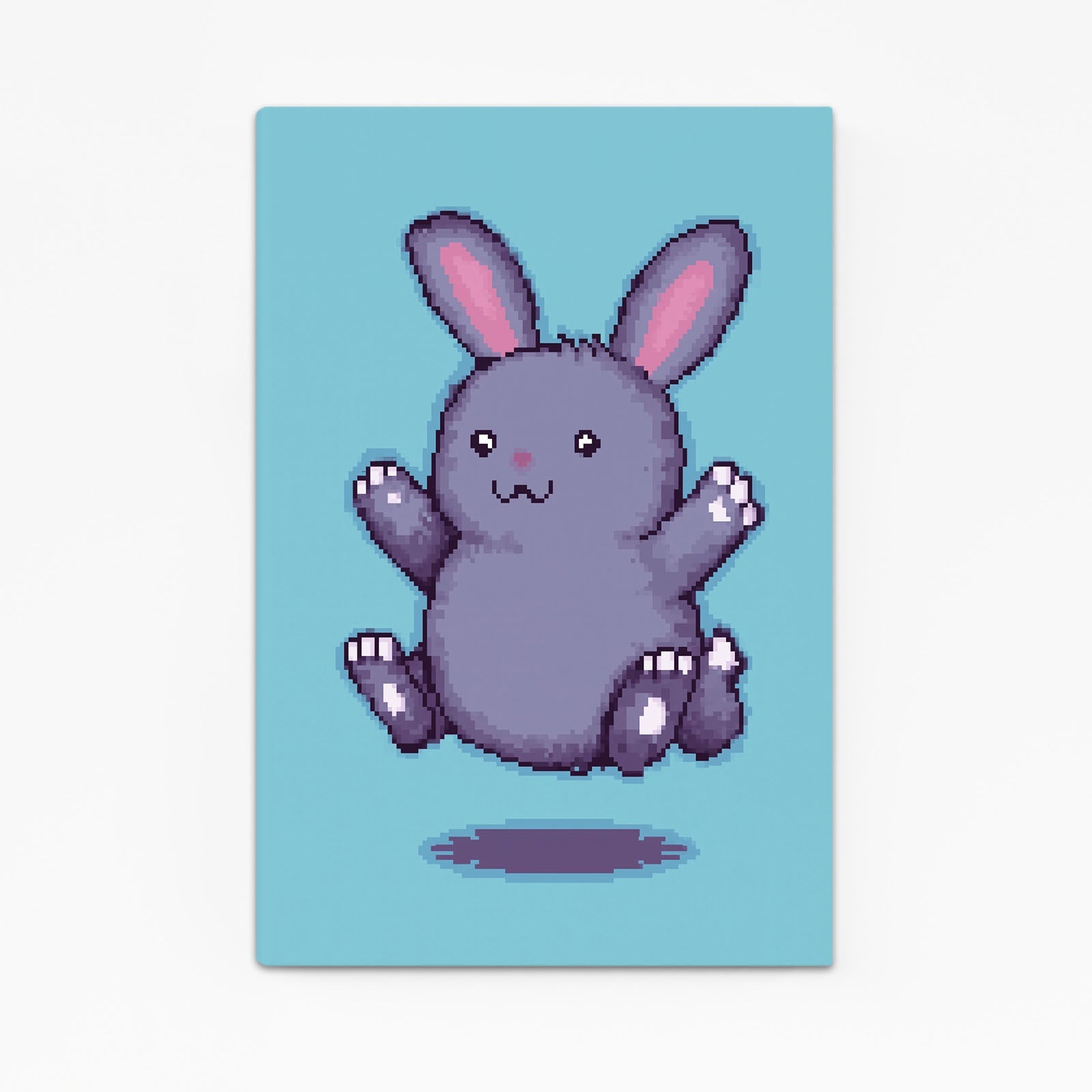 Cute Bunny Prints – angled canvas view on white background