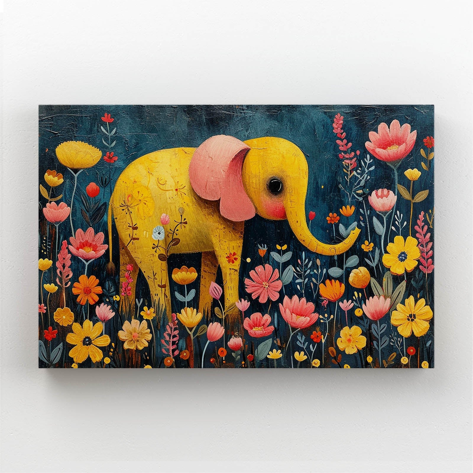 Cute Floral Elephant Art