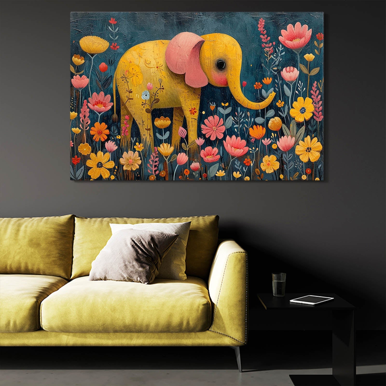 Cute Floral Elephant Art