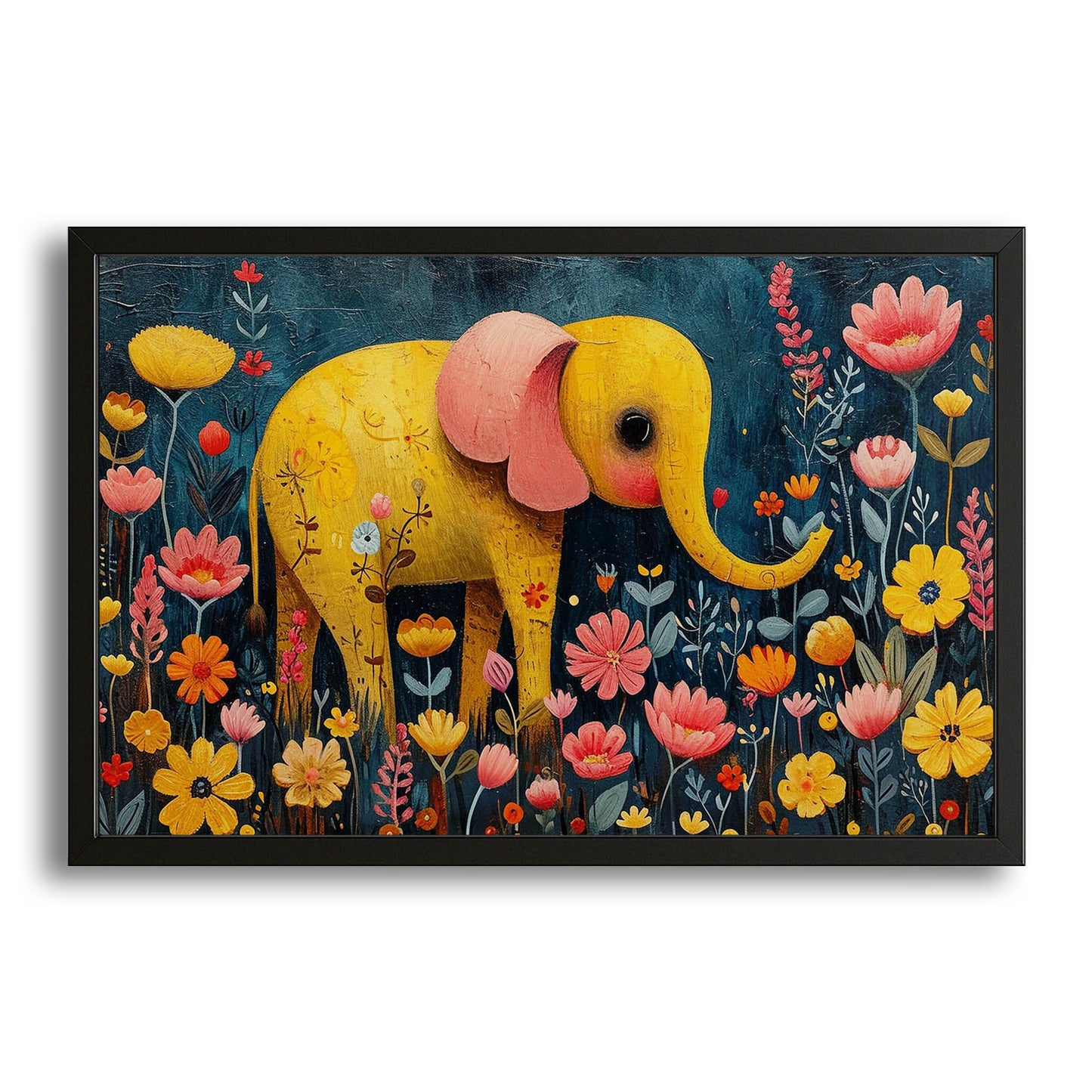 Cute Floral Elephant Art