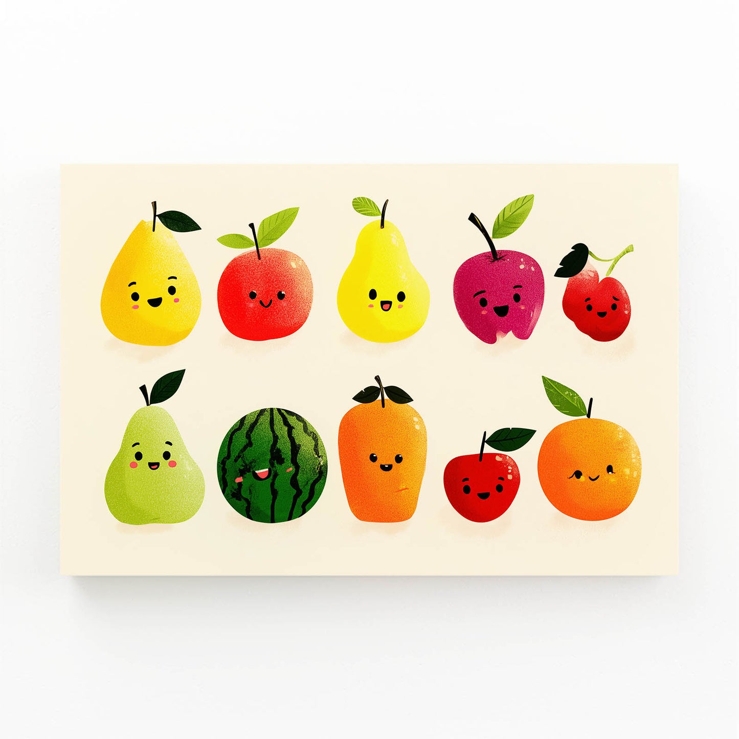 Cute Fruit Friends Wall Art – cute fruit friends fruit canvas print