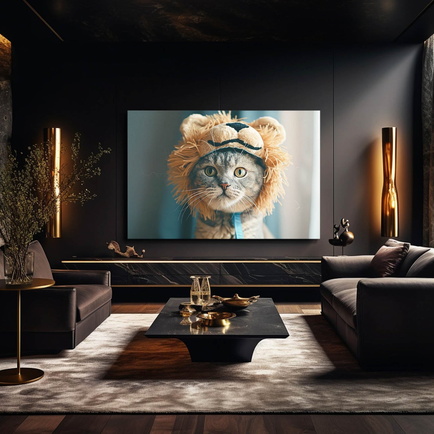 Cute Lion Cat Artwork