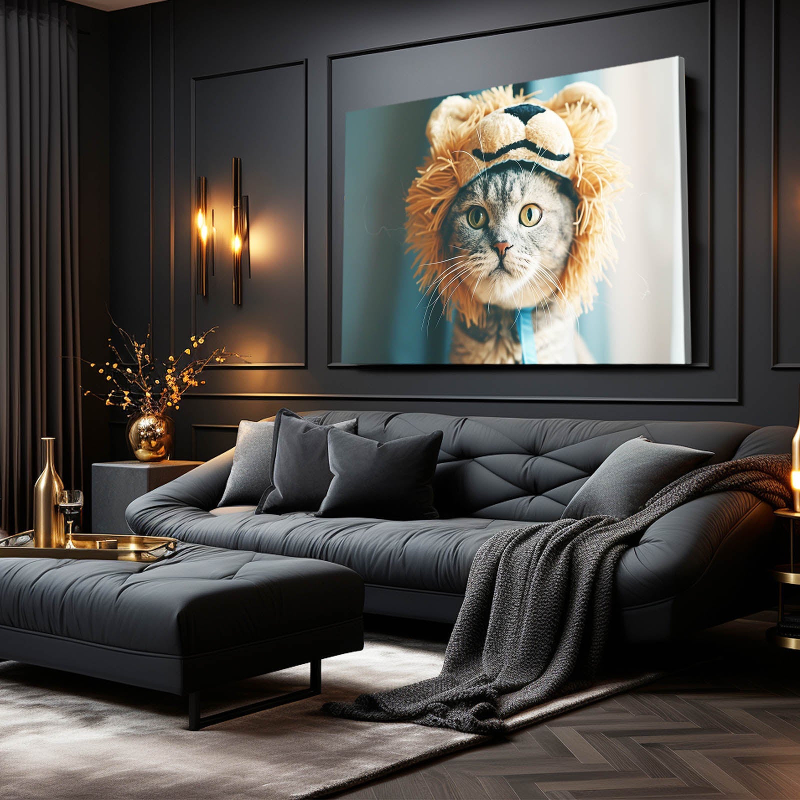 Cute Lion Cat Artwork