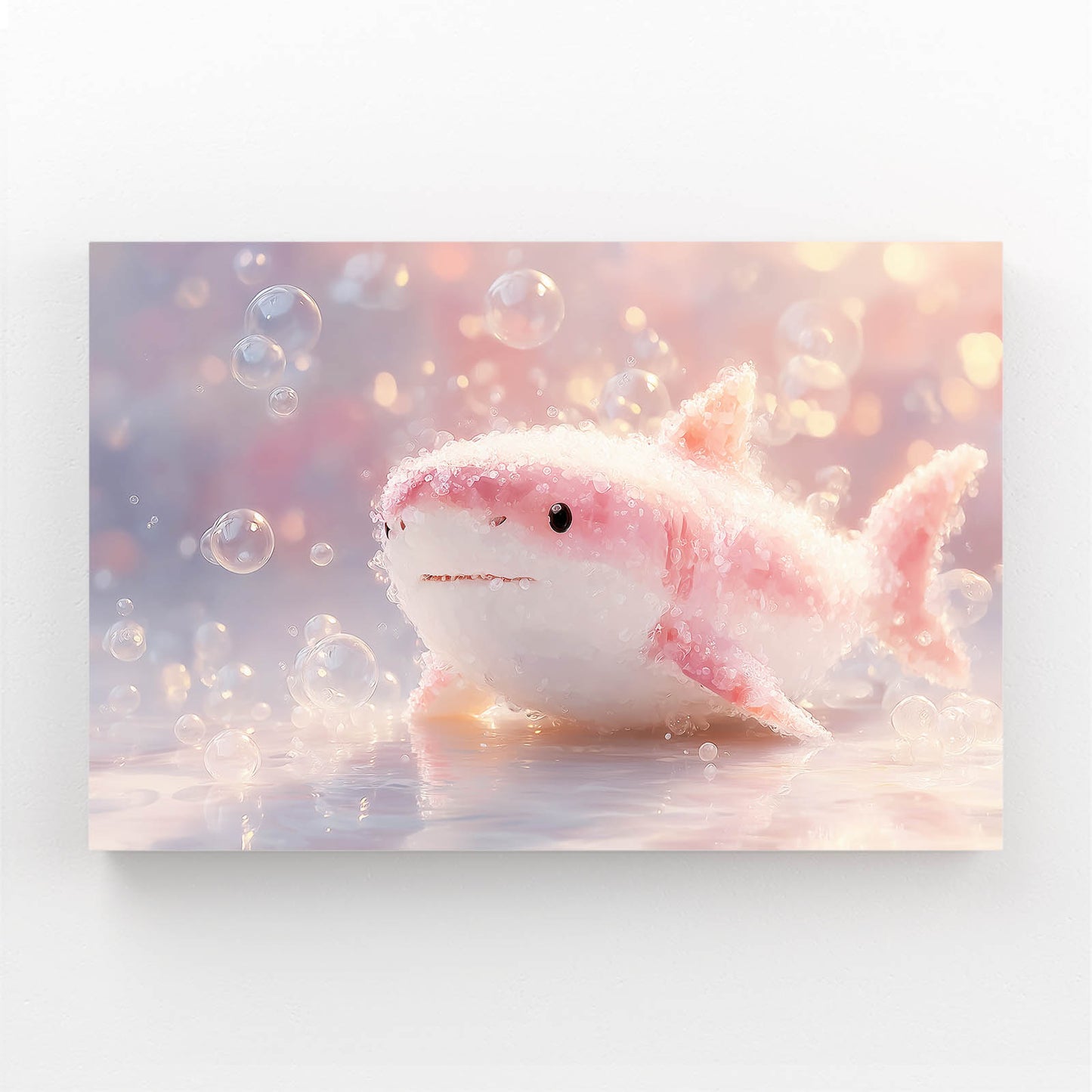 Cute Pink Baby Shark Canvas Art – cute pink baby shark canvas print