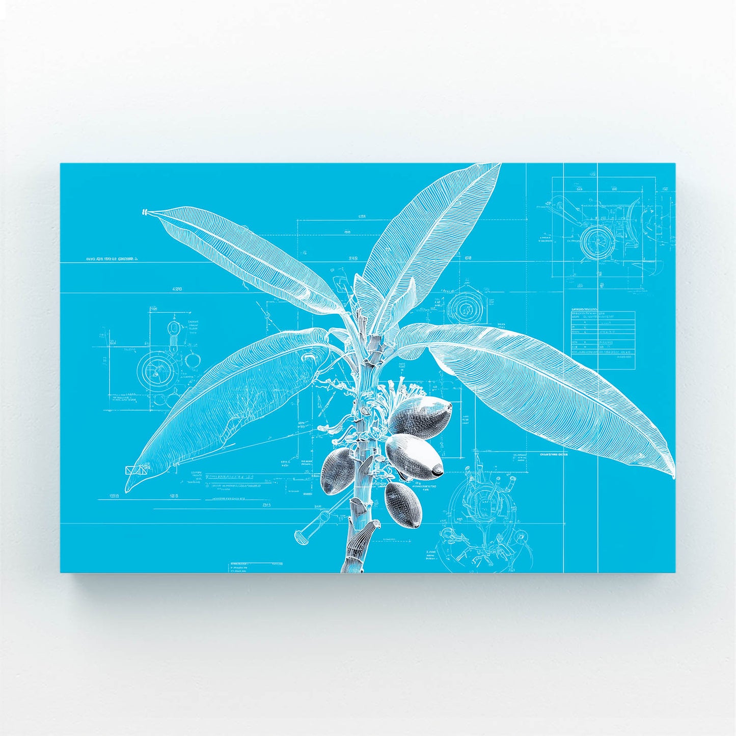 Cyanotype Fruit Sprig Canvas – cyanotype fruit sprig fruit canvas print