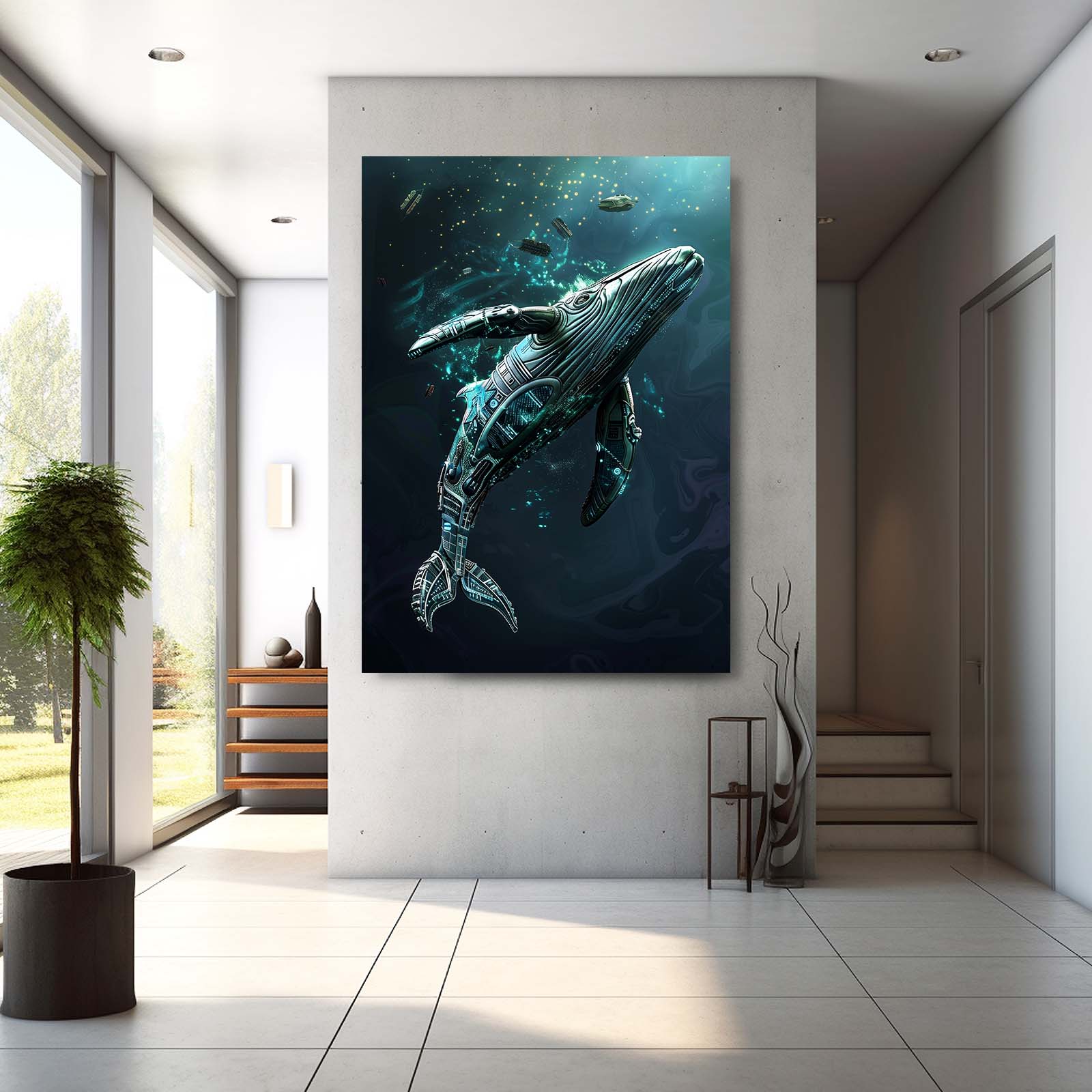 Cyber Abyss Whale Art
