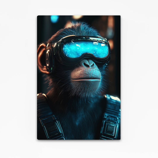 Cyber Goggles Monkey Art – cyber goggles monkey canvas print