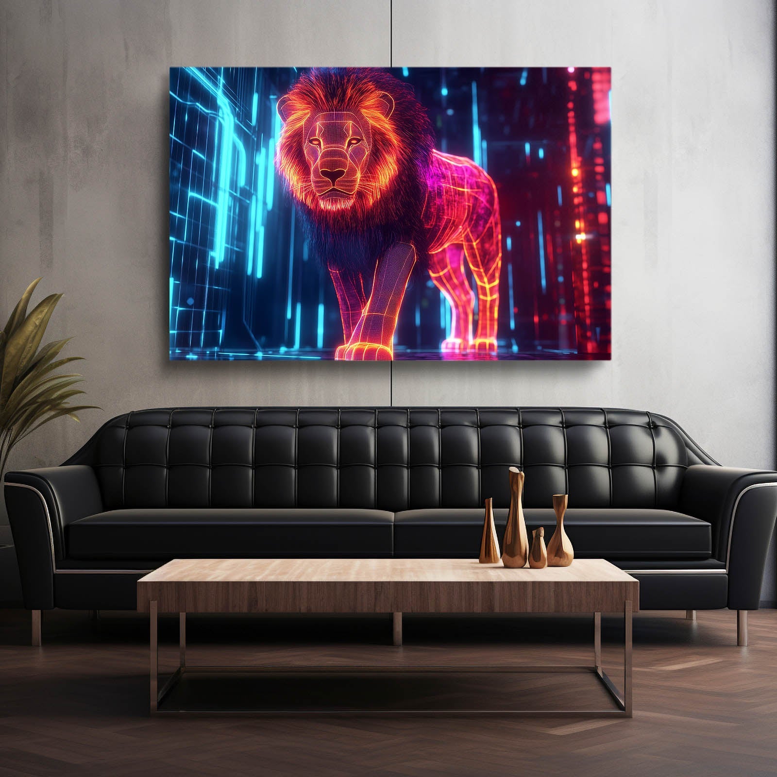 Cyber Lion Wall Decor