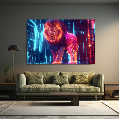 Cyber Lion Wall Decor