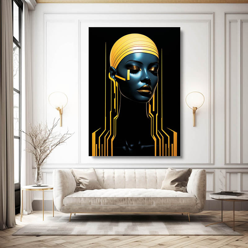 Cyber Queen African Wall Art