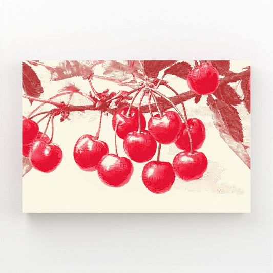 Damask Cherry Branch Fruit Canvas Art – damask cherry branch fruit canvas print