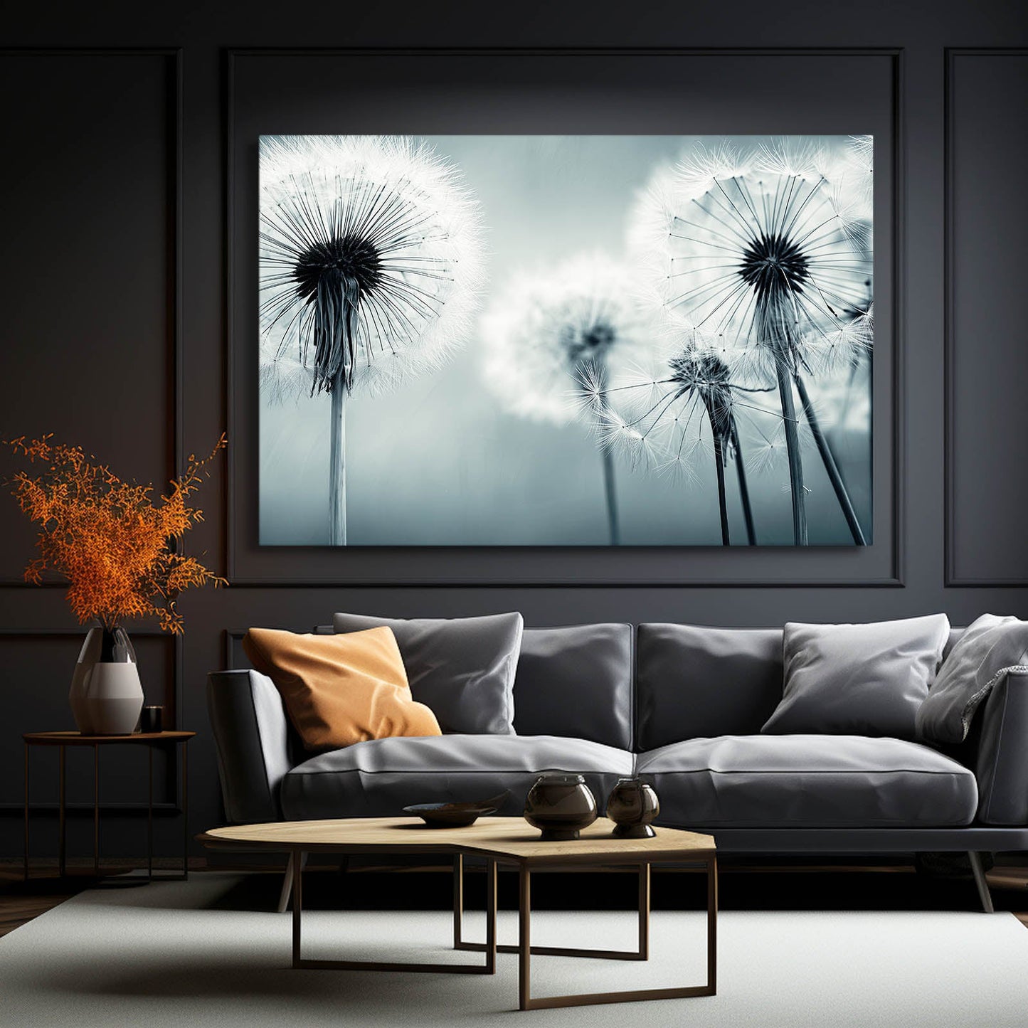 Dandelion Macro Photography Wall Art – canvas print, view 3