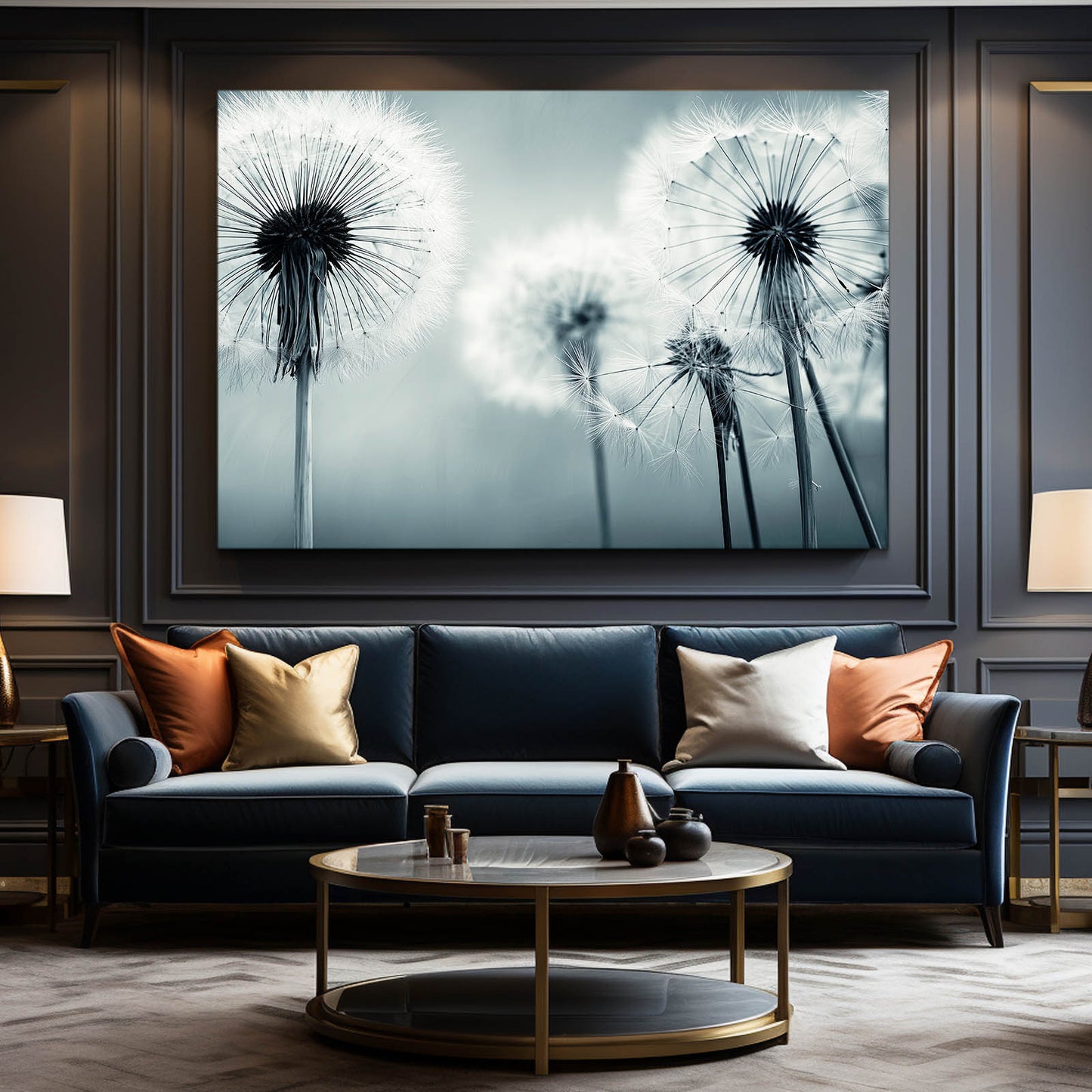 Dandelion Macro Photography Wall Art – canvas print, view 4