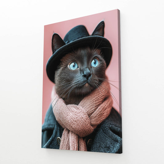 Dapper Blue Eyes Cat Art