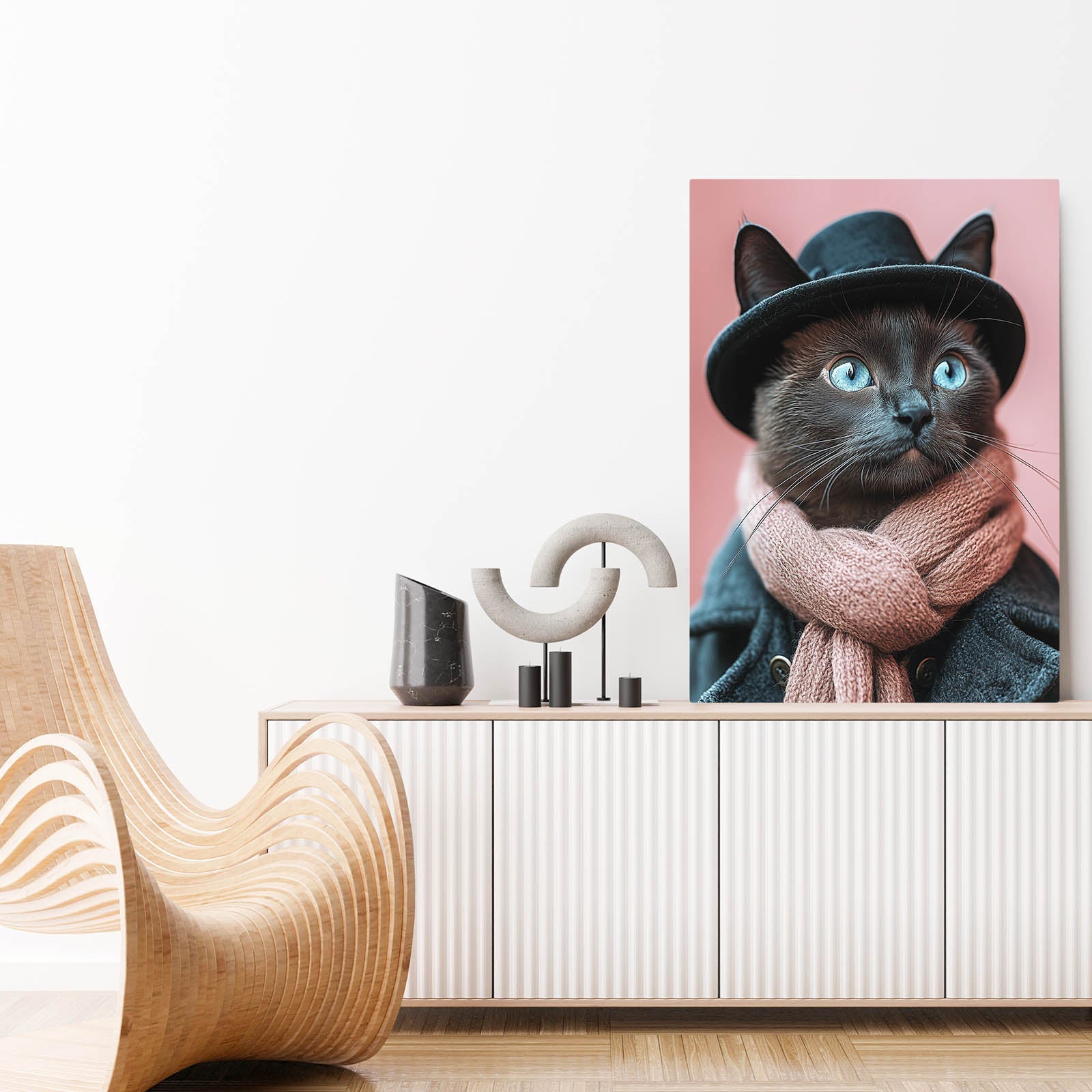 Dapper Blue Eyes Cat Art
