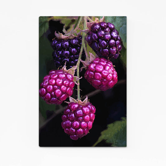 Dark Berries Branch Fruit Prints – dark berries branch fruit canvas print