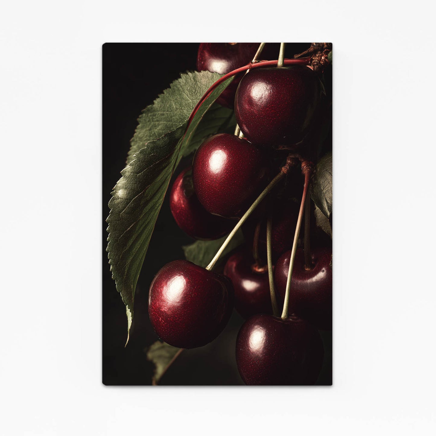 Dark Cherries Bunch Fruit Canvas Art – dark cherries bunch fruit canvas print