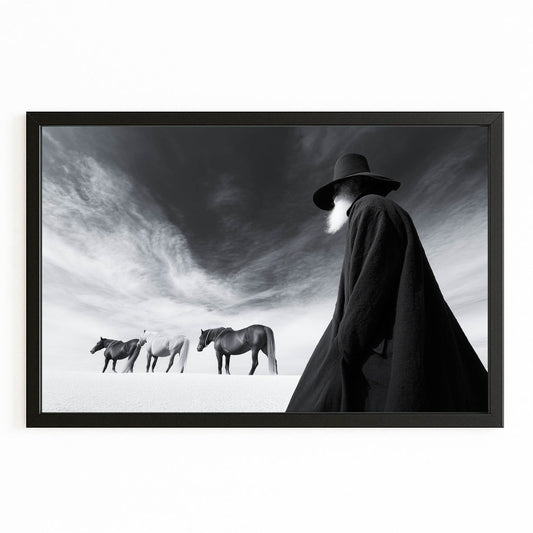 Dark Rider Wall Art Photography – canvas print on white background