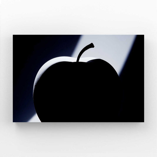 Dark Silhouette Apple Art – dark silhouette apple canvas print
