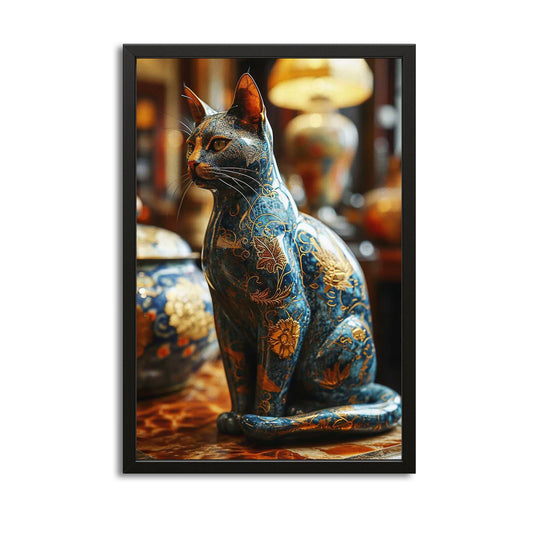 Decorative Cat Wall Art – canvas print on white background