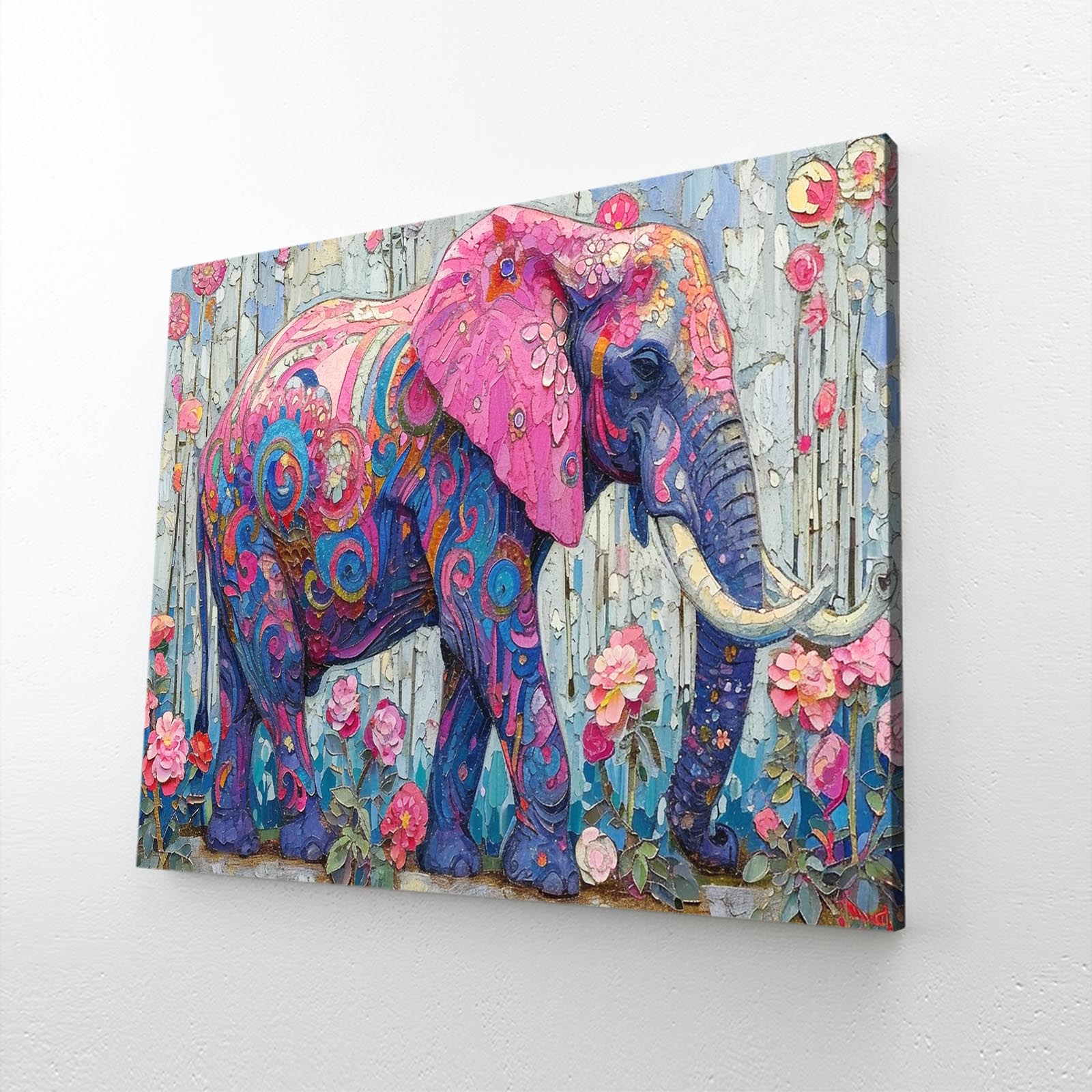 Decorative Floral Elephant Art