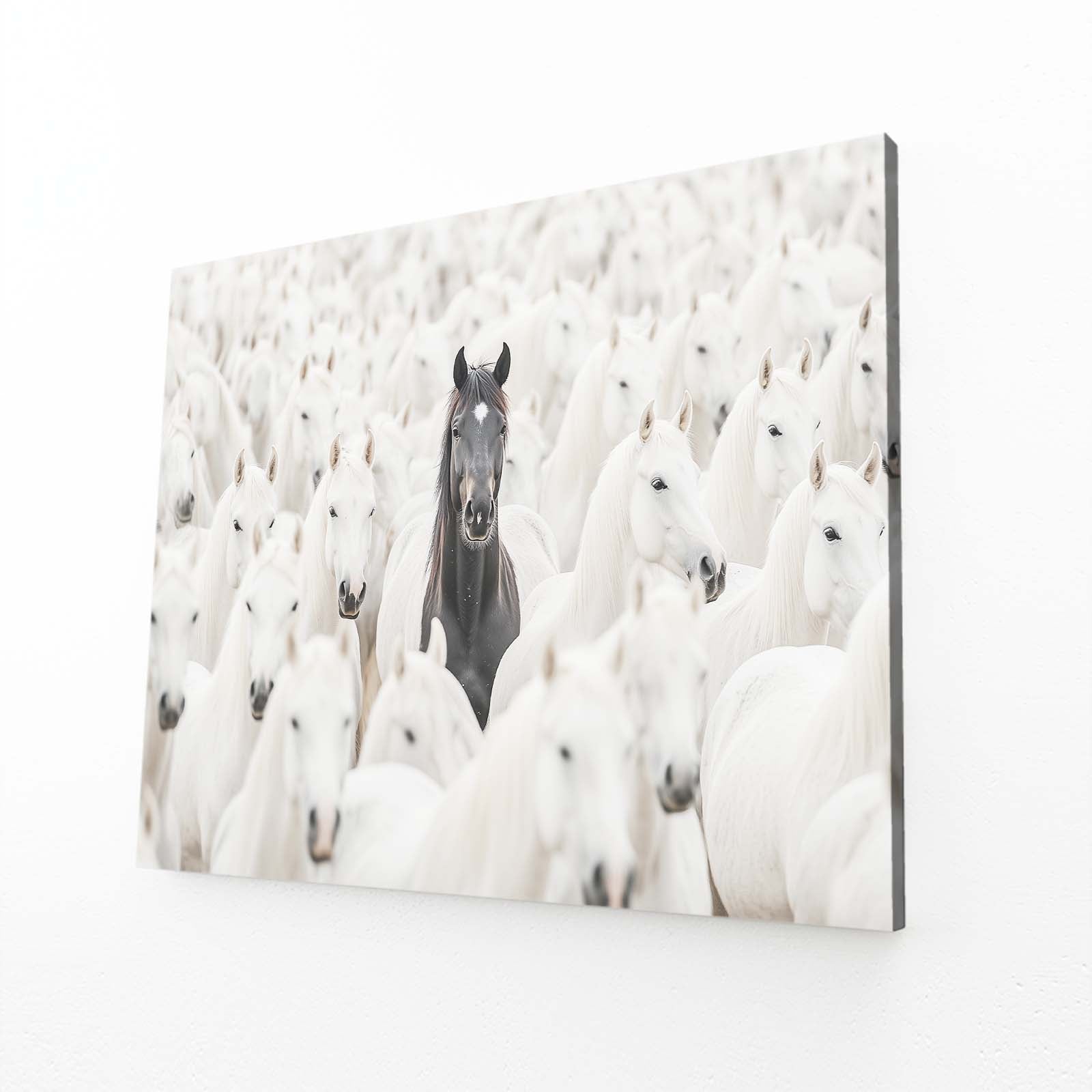 Deep Horse Canvas Art – angled canvas view on white background