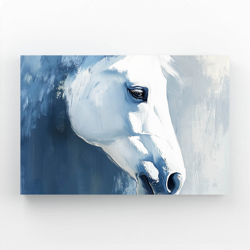 Deep Horse Wall Art – angled canvas view on white background