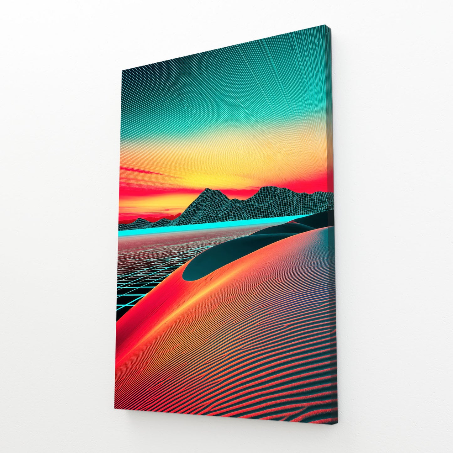 Desert Dune Gradient Egyptian Canvas – angled canvas view on white background