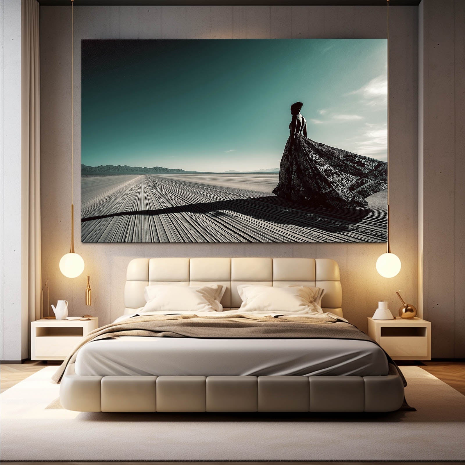 Desert Gown Photography Wall Decor – canvas print, view 3