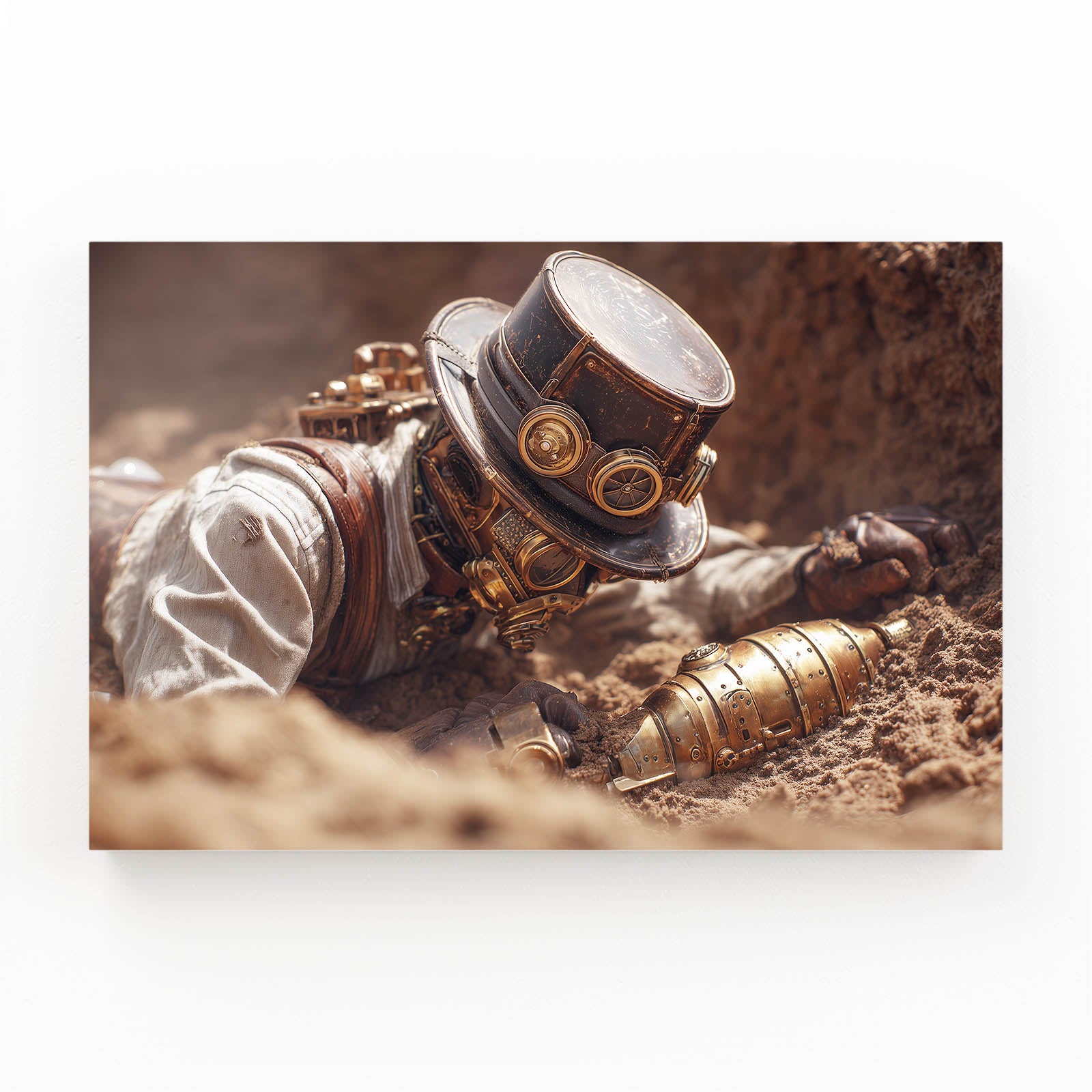 Desert Steam Explorer Steampunk Wall Art – desert steam explorer steampunk canvas print