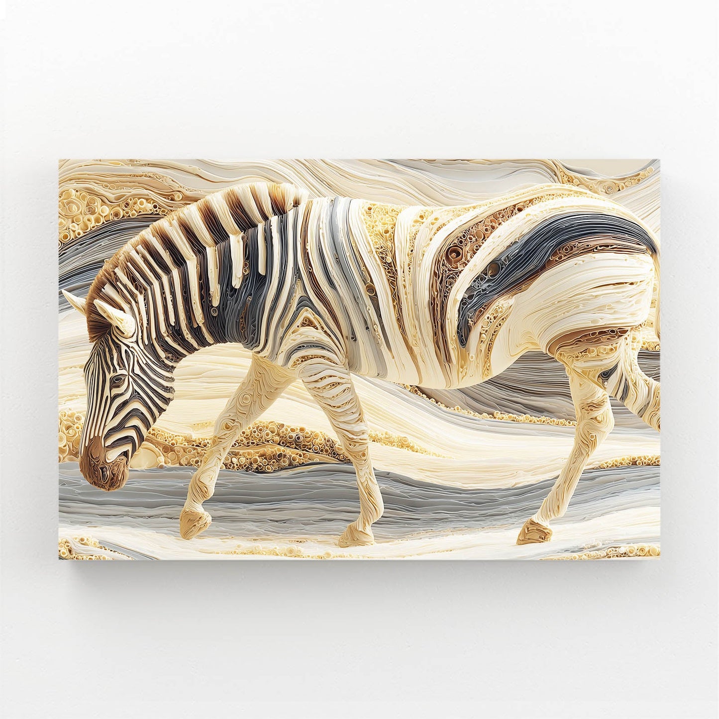 Desert Zebra Art – desert canvas print