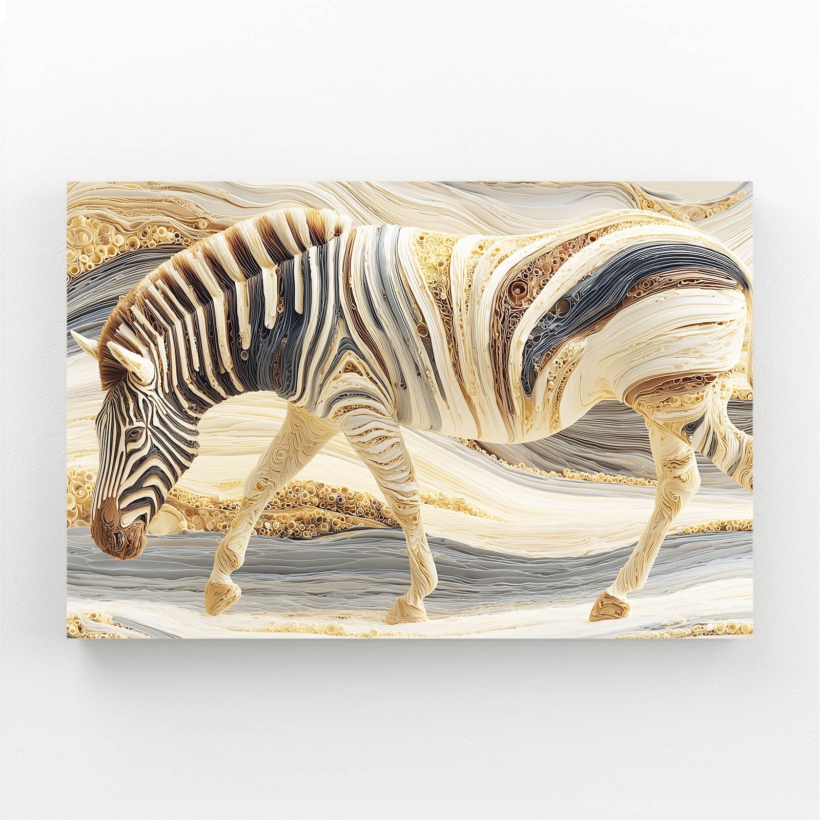 Desert Zebra Art – desert canvas print