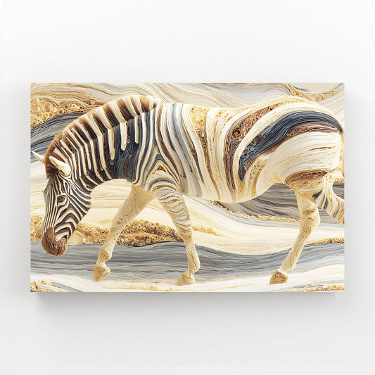Desert Zebra Art – desert canvas print